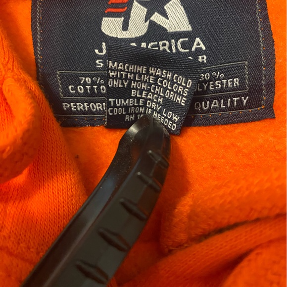 Auburn University Football Orange Hoodie Fan Wear Size Xl Embroidered College - Picture 8 of 8